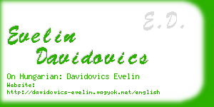 evelin davidovics business card